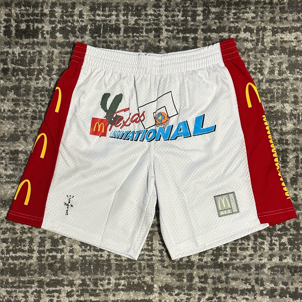 New Cactus Jack By Travis Scott X Mcdonalds All American Shorts Size L New Cactus Jack By Travis Scott X Mcdonalds All American Shorts Size L